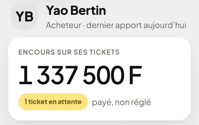 La fiche d’un pisteur collecteur, et ce qu’il reste à lui régler.